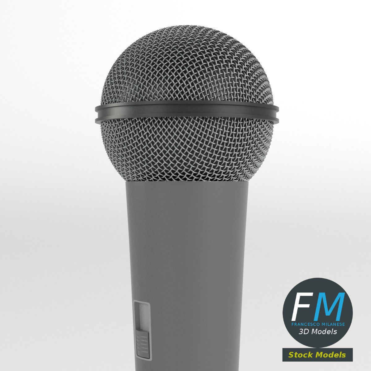Traditional Microphone 3D model_5