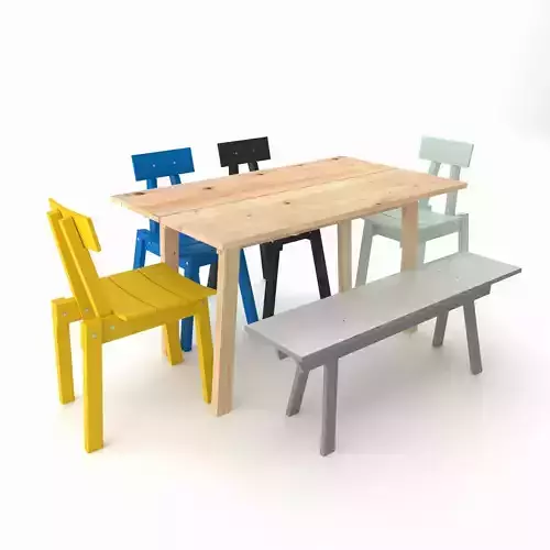 IndustriellTable Bench Chair 2018