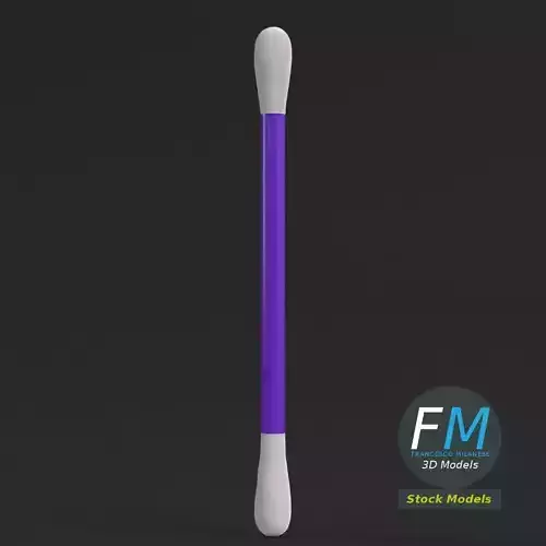Stylized Cotton Swab 3D model