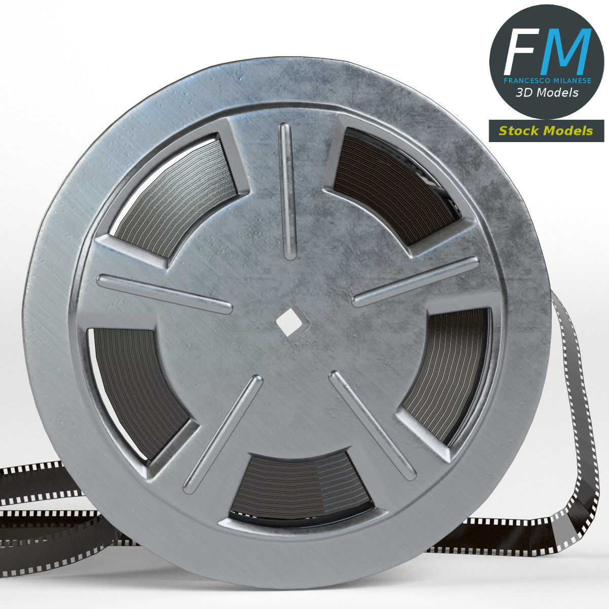 Film Reel 3D model_4