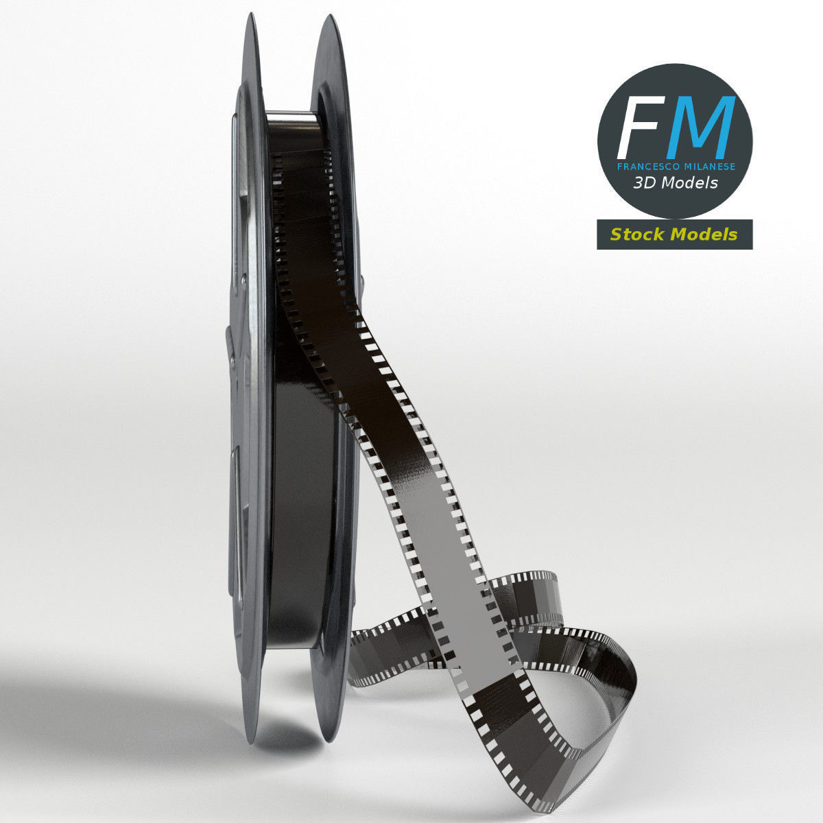 Film Reel 3D model_3