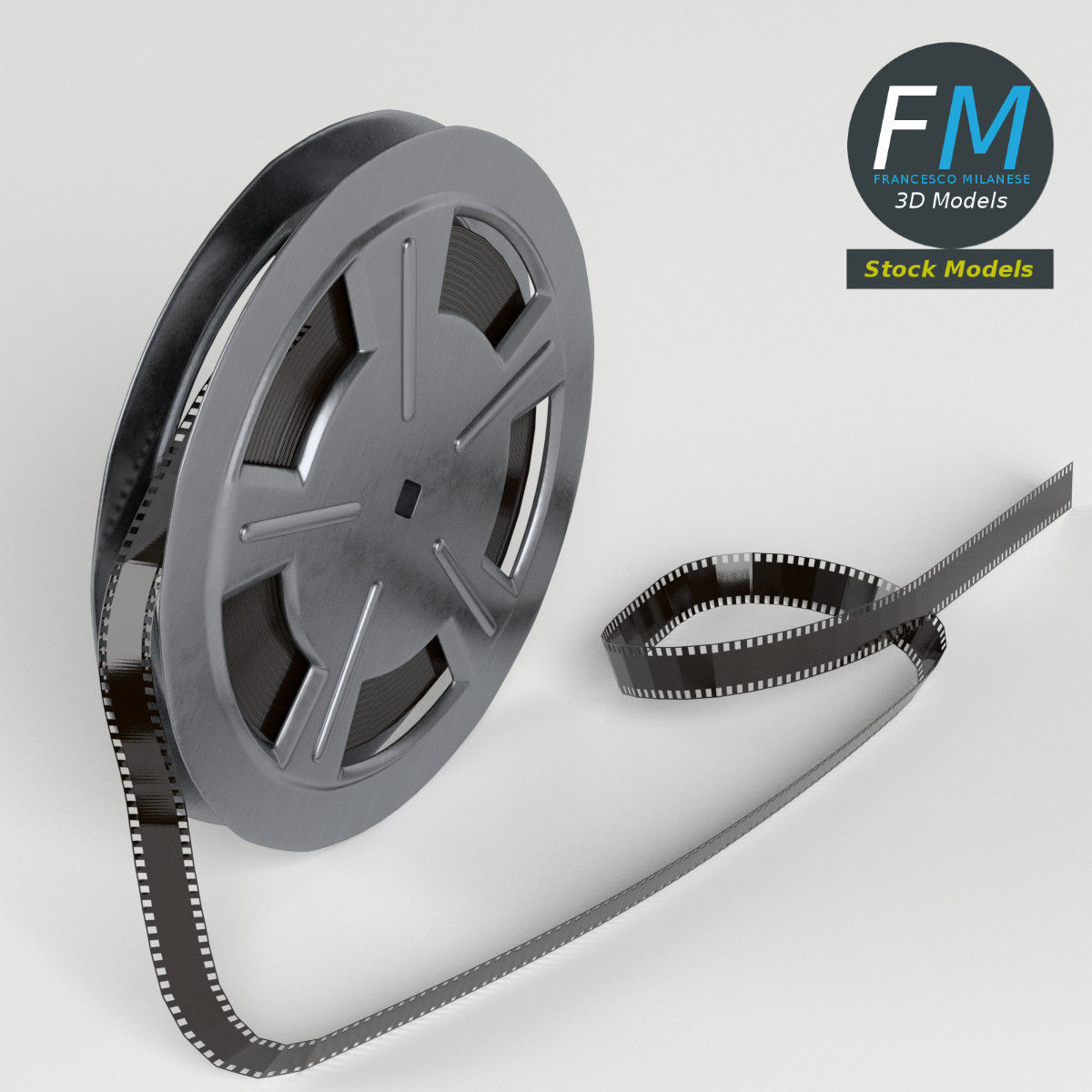 Film Reel 3D model_2