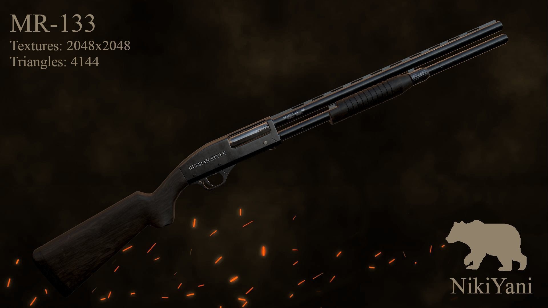 MR-133 Low-poly 3D model_0