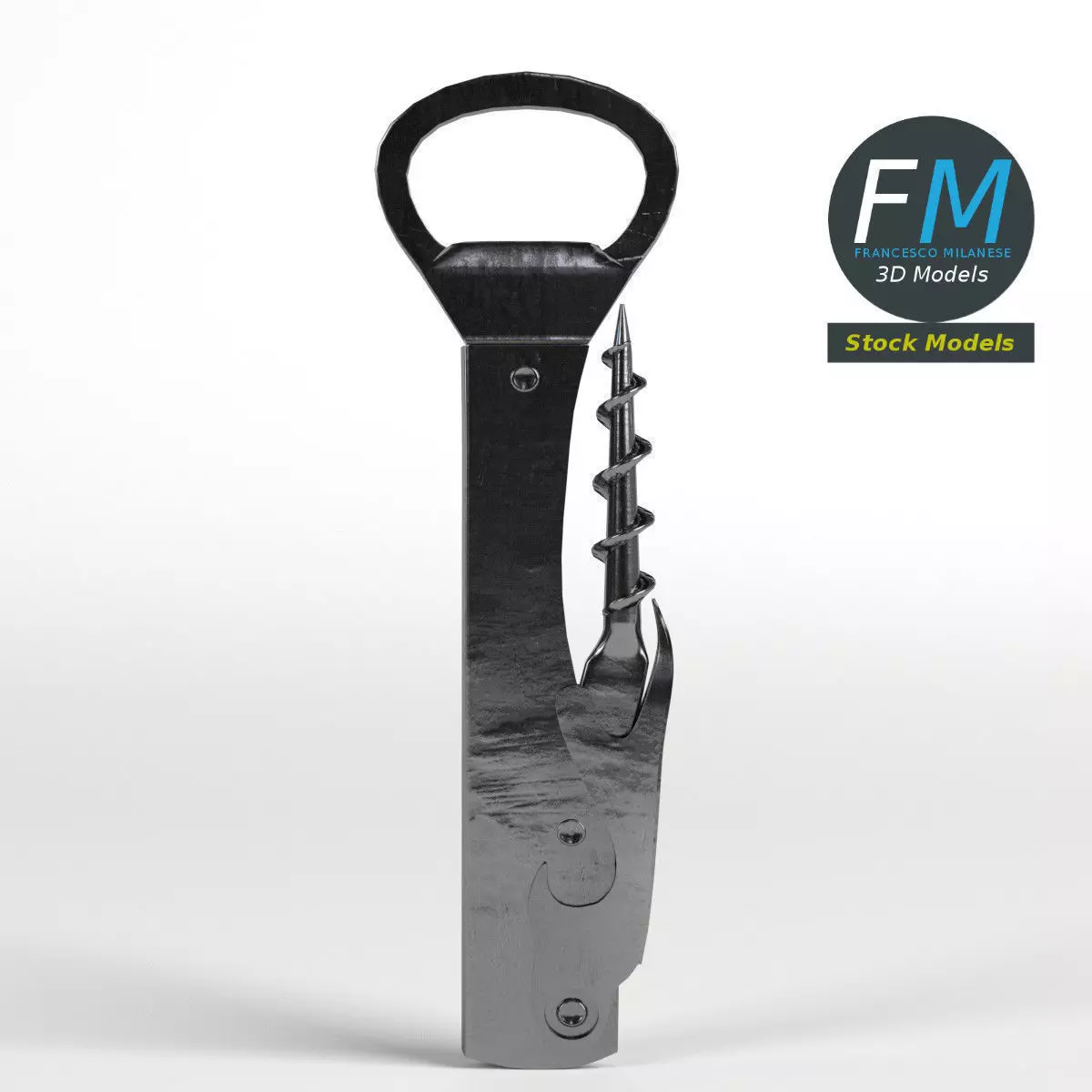 Single lever Corkscrew 3D model_0