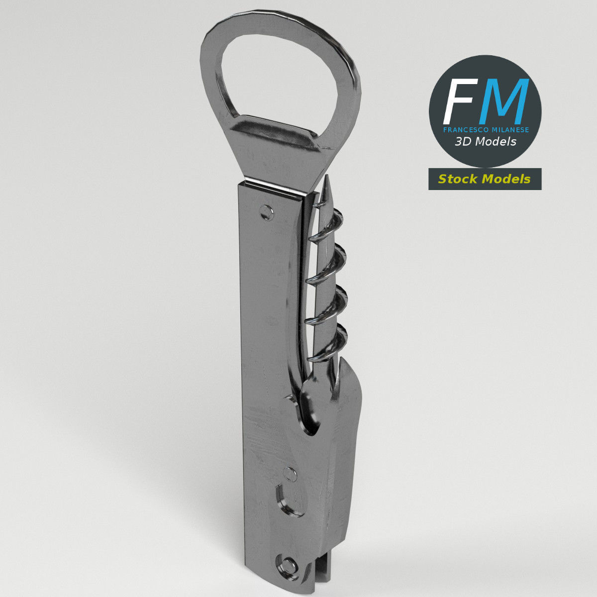 Single lever Corkscrew 3D model_2