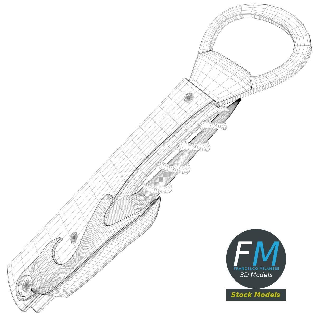 Single lever Corkscrew 3D model_7