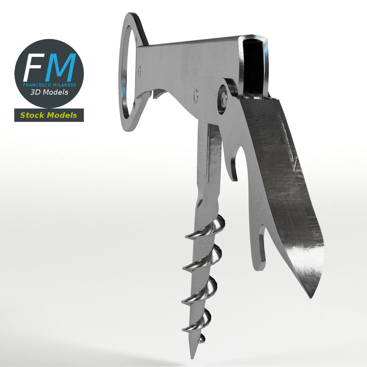 Single lever Corkscrew 3D model_4
