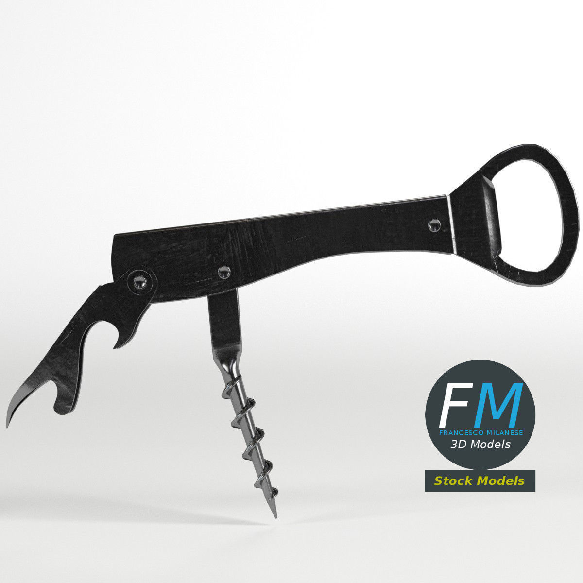 Single lever Corkscrew 3D model_3