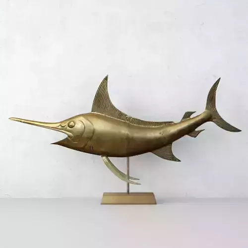 Mid Century Brass Marlin