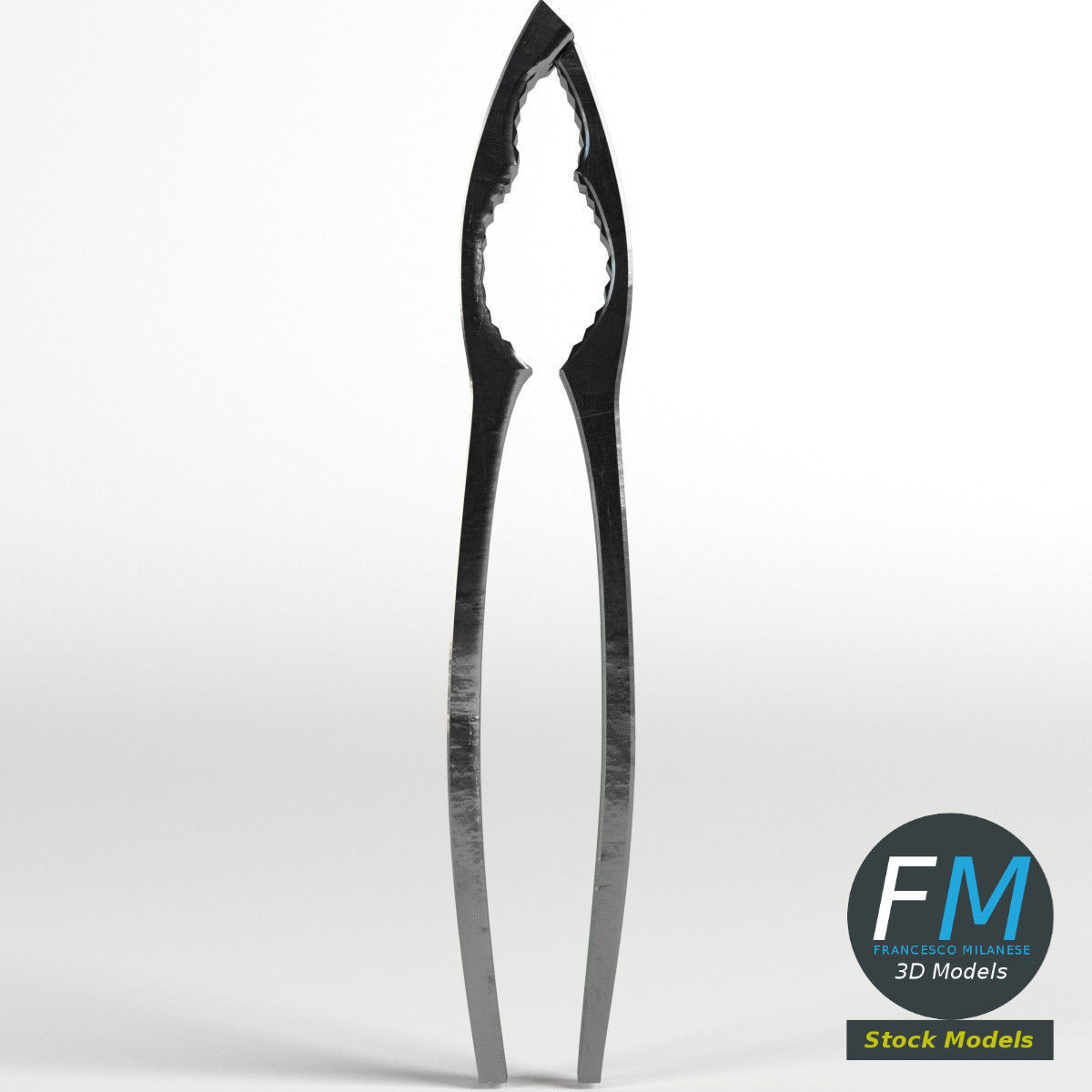 Nutcracker metal pole 3D model_3