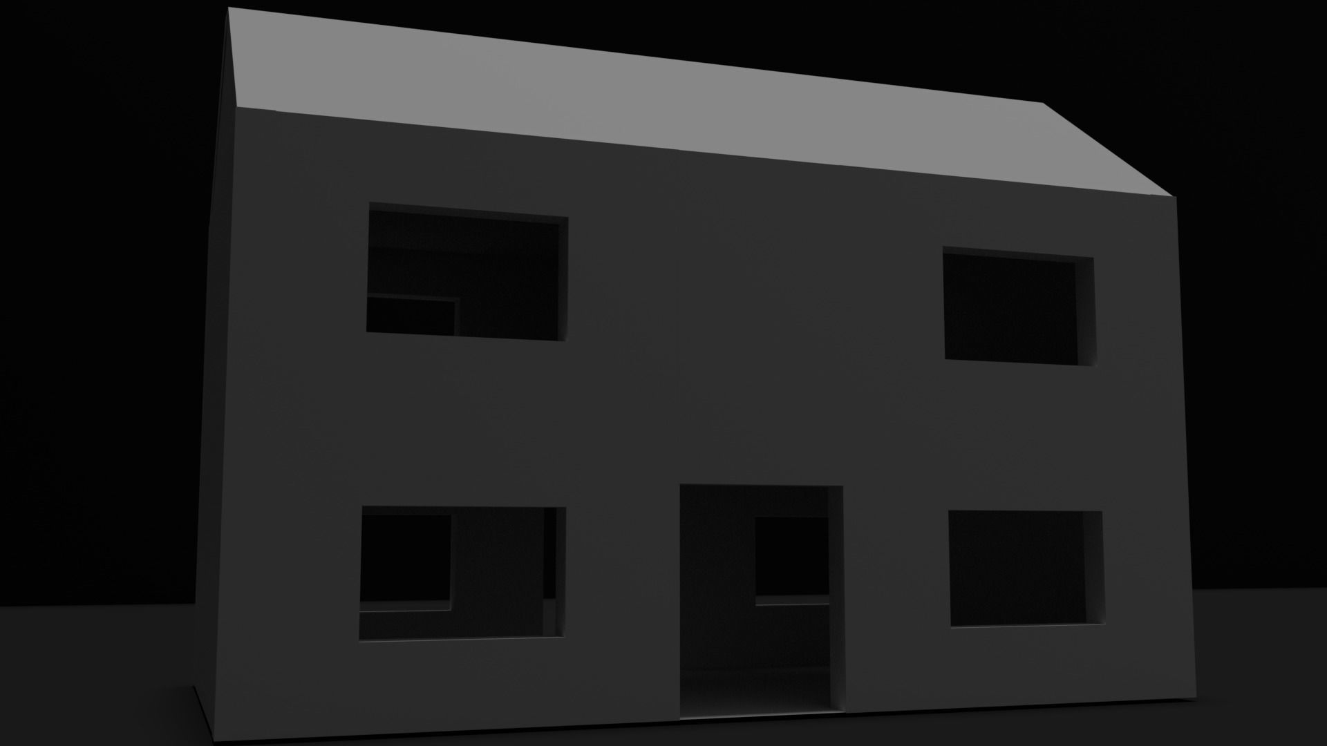 Basic House Low-poly 3D model_1