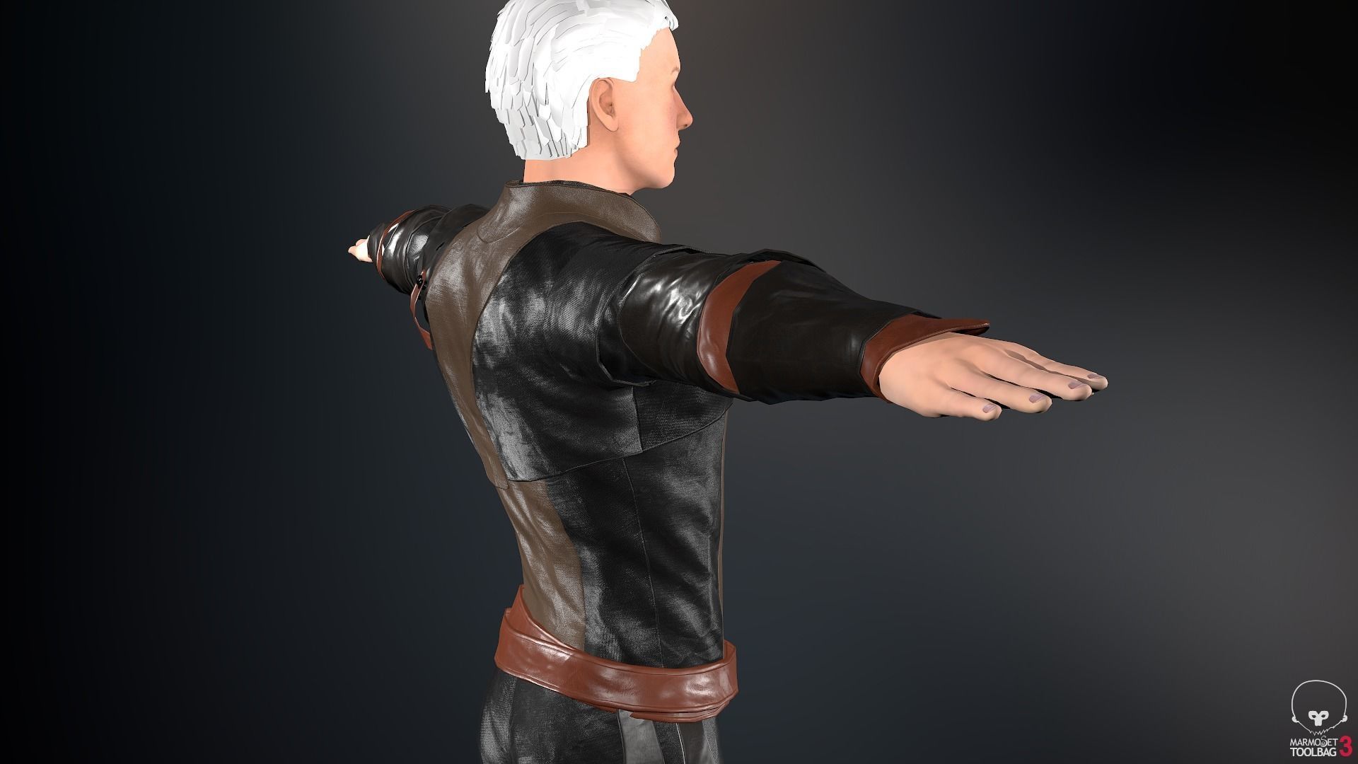 Male Medieval Outfit 1 Low-poly 3D model_34