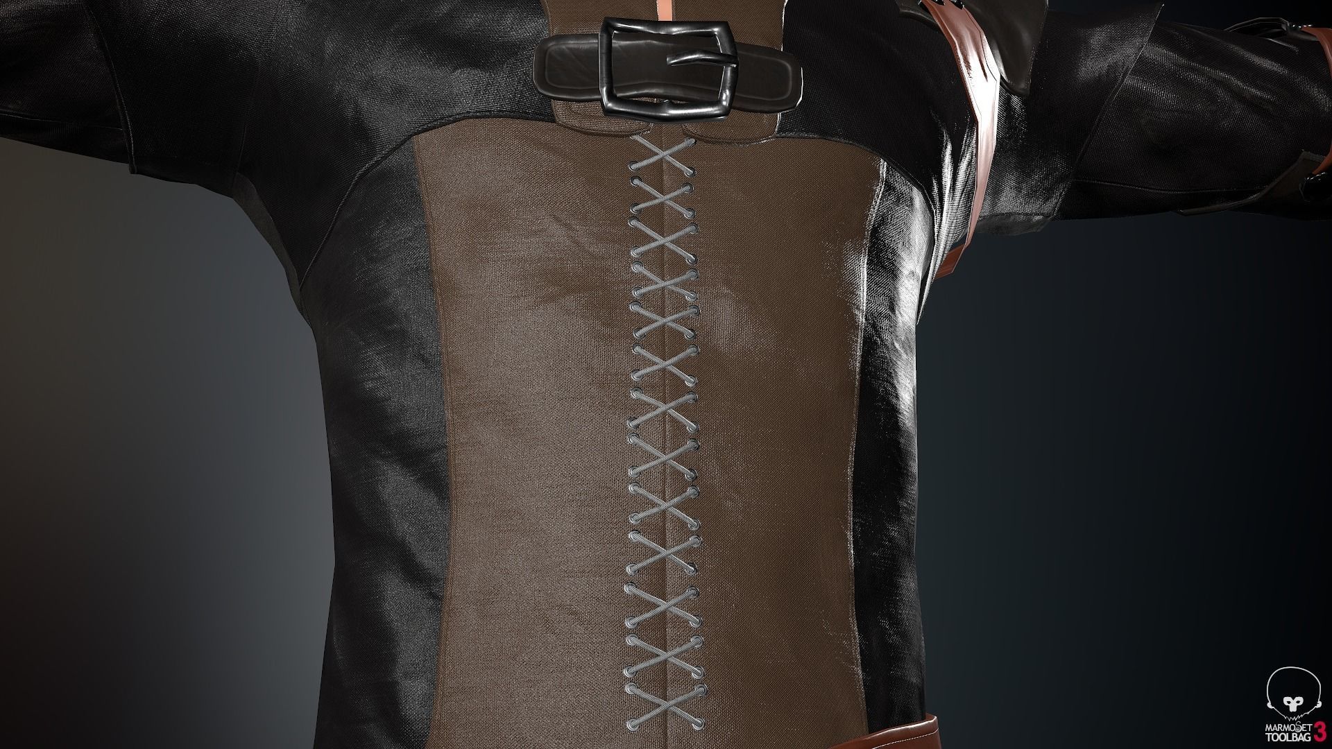 Male Medieval Outfit 1 Low-poly 3D model_17