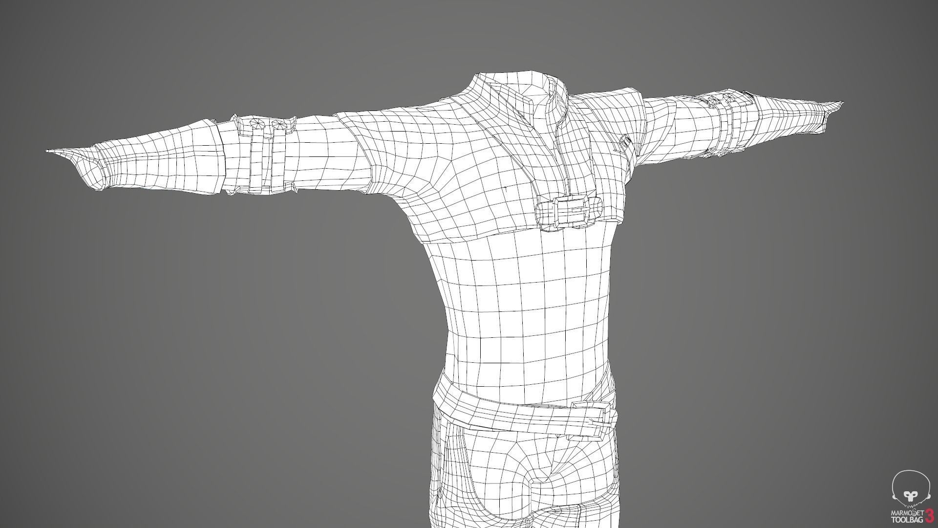 Male Medieval Outfit 1 Low-poly 3D model_80