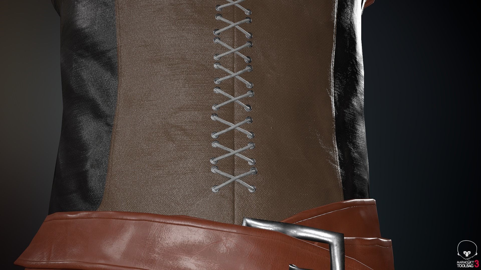 Male Medieval Outfit 1 Low-poly 3D model_19