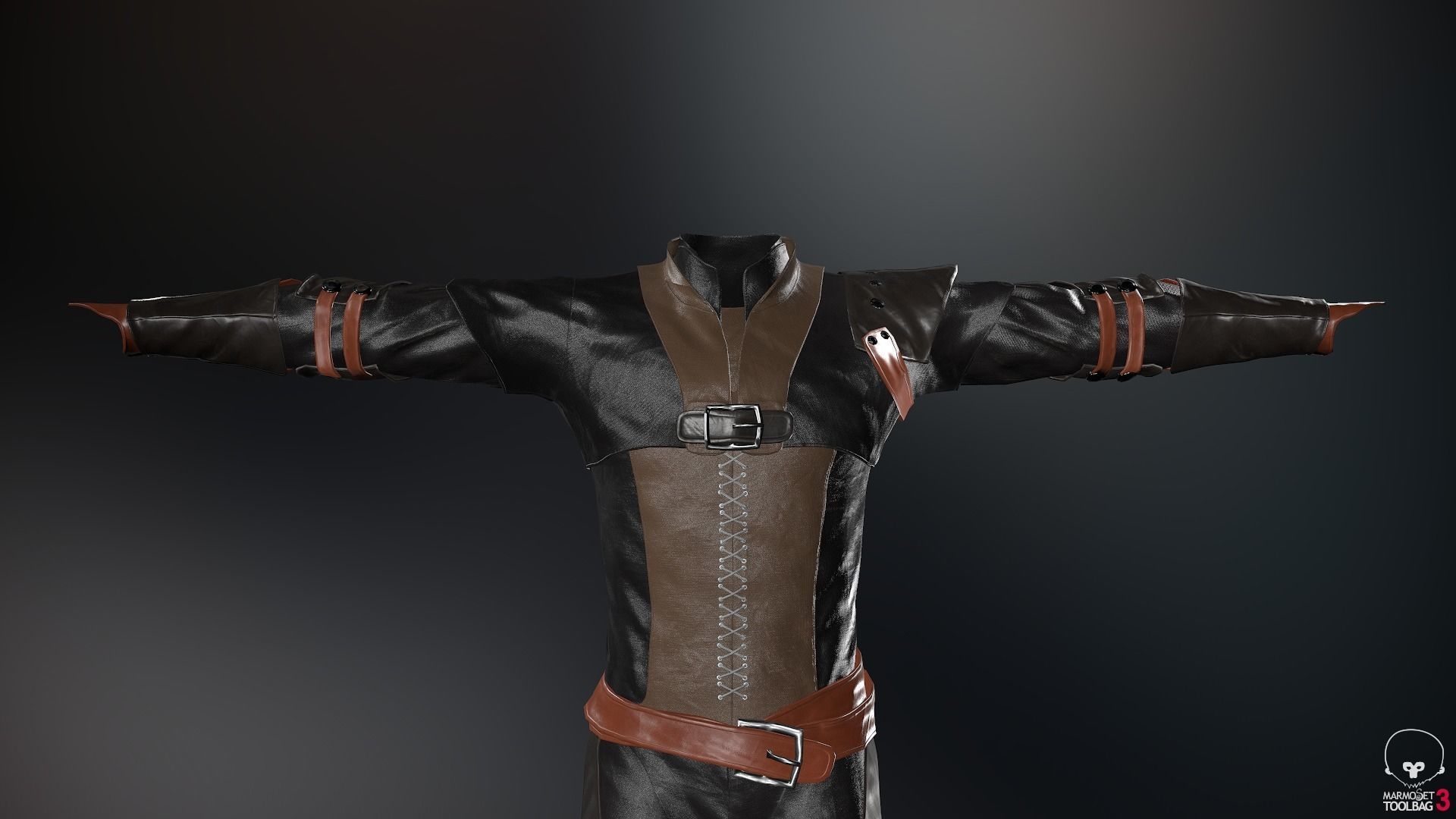 Male Medieval Outfit 1 Low-poly 3D model_73