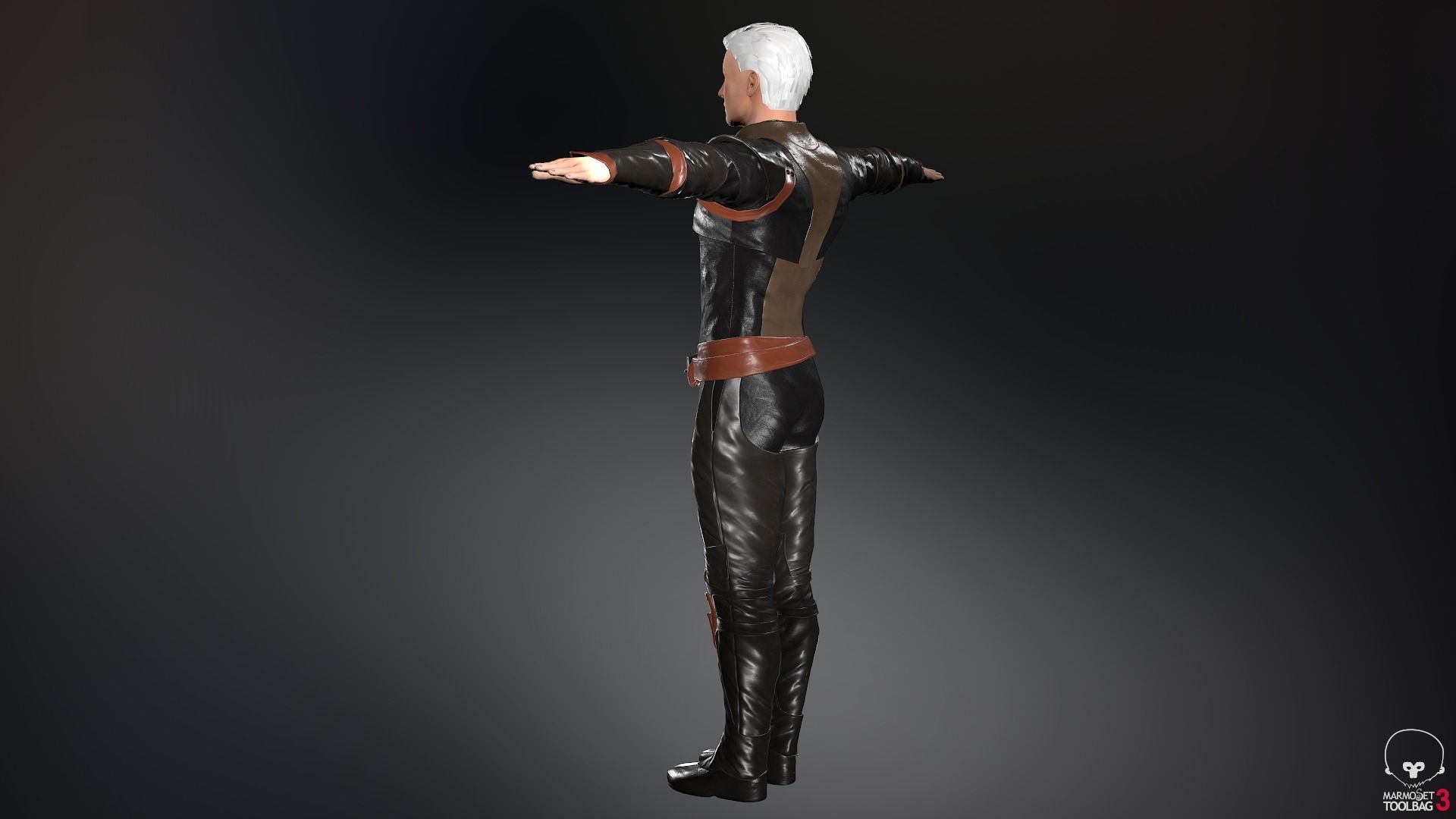 Male Medieval Outfit 1 Low-poly 3D model_5