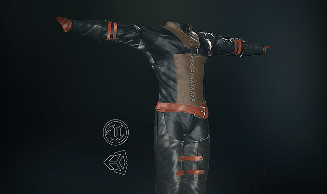 Male Medieval Outfit 1 Low-poly 3D model
