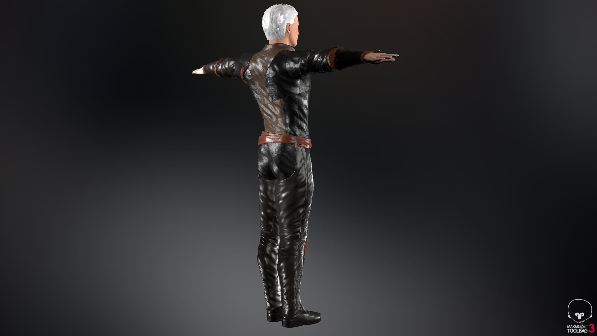 Male Medieval Outfit 1 Low-poly 3D model_6