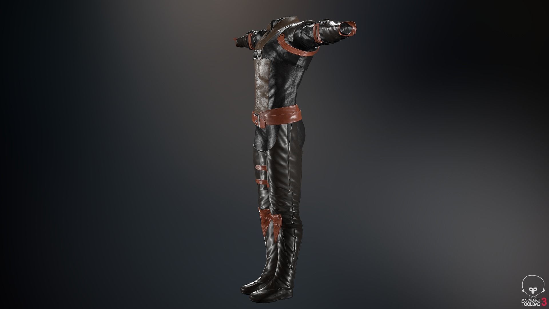 Male Medieval Outfit 1 Low-poly 3D model_69