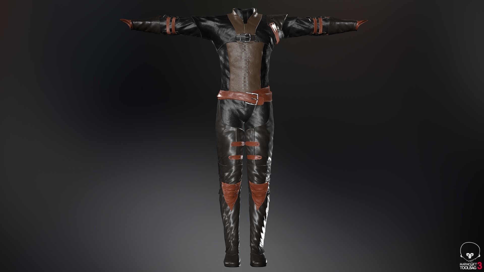 Male Medieval Outfit 1 Low-poly 3D model_68