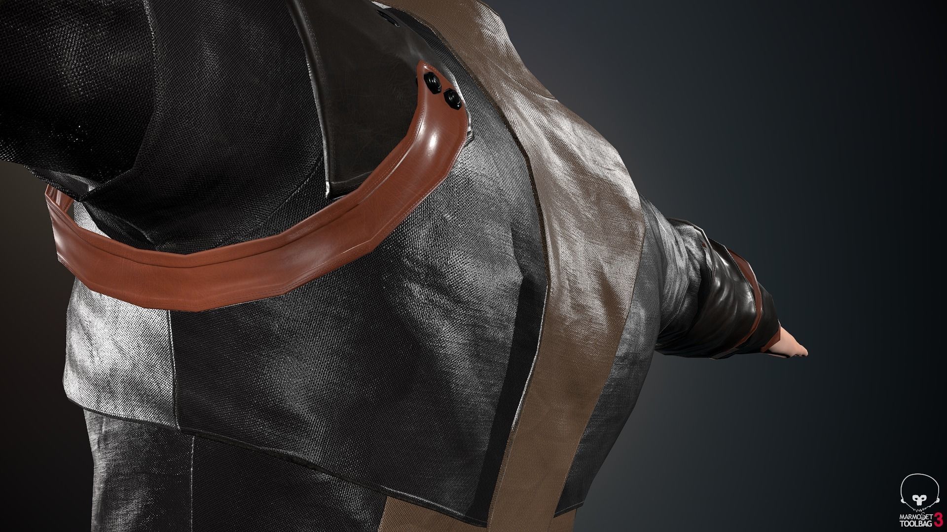 Male Medieval Outfit 1 Low-poly 3D model_37