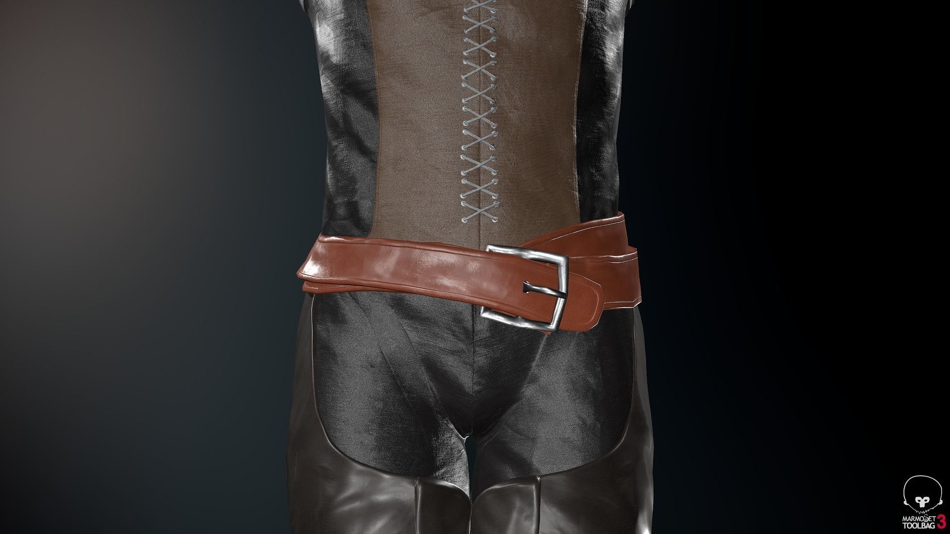 Male Medieval Outfit 1 Low-poly 3D model_42