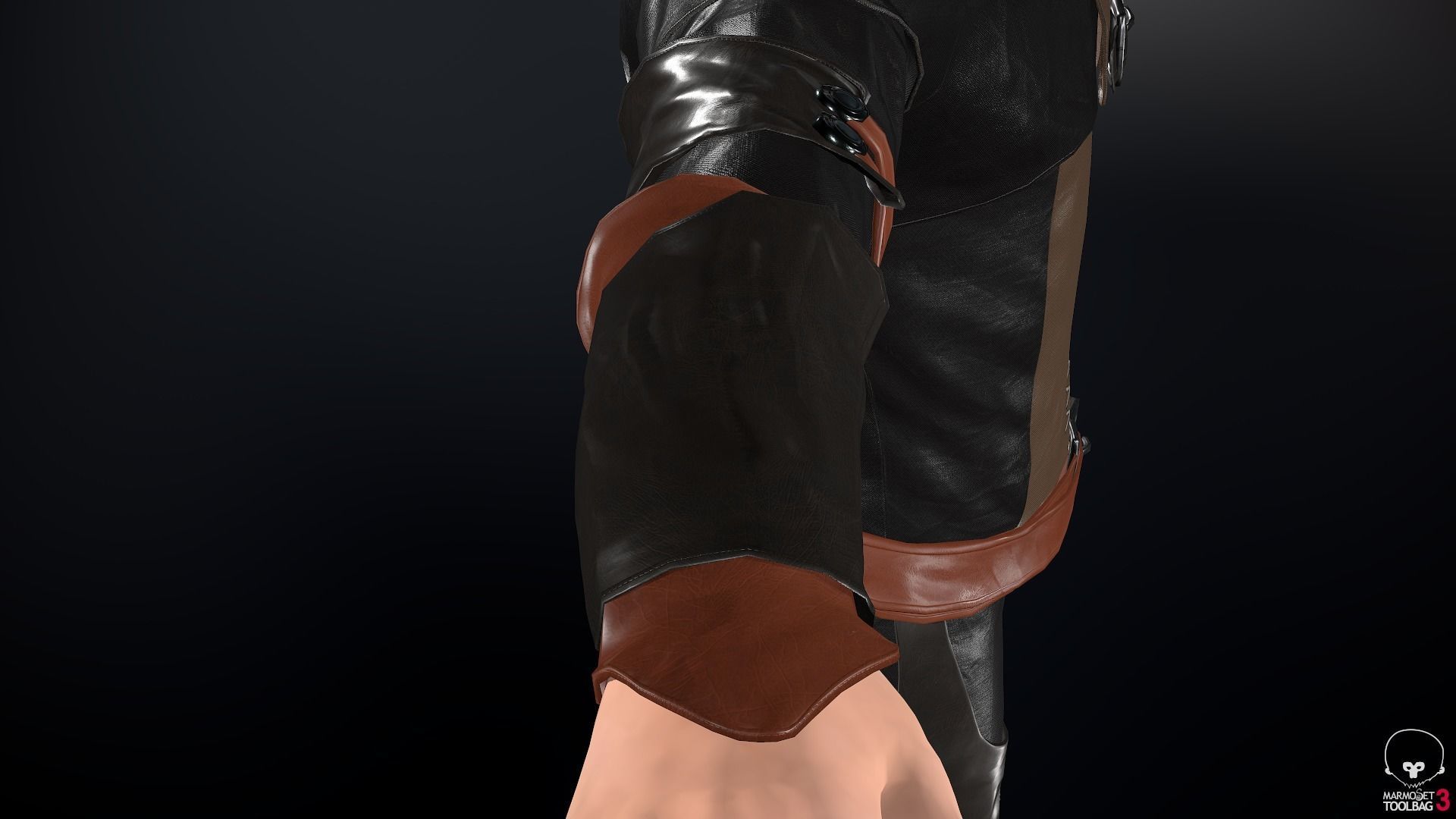 Male Medieval Outfit 1 Low-poly 3D model_33