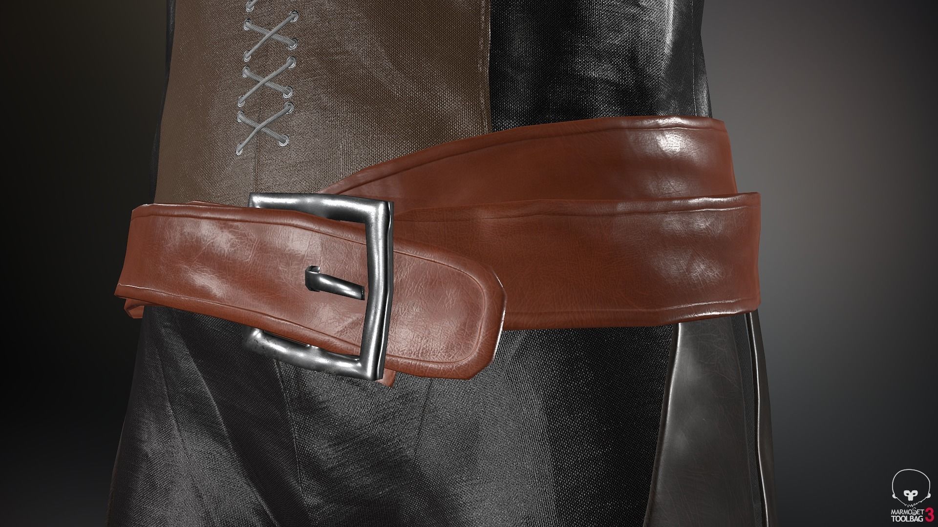 Male Medieval Outfit 1 Low-poly 3D model_43