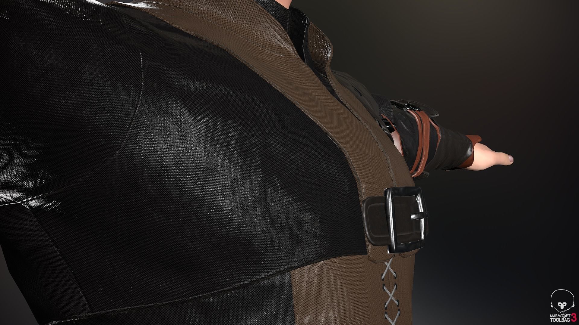 Male Medieval Outfit 1 Low-poly 3D model_15