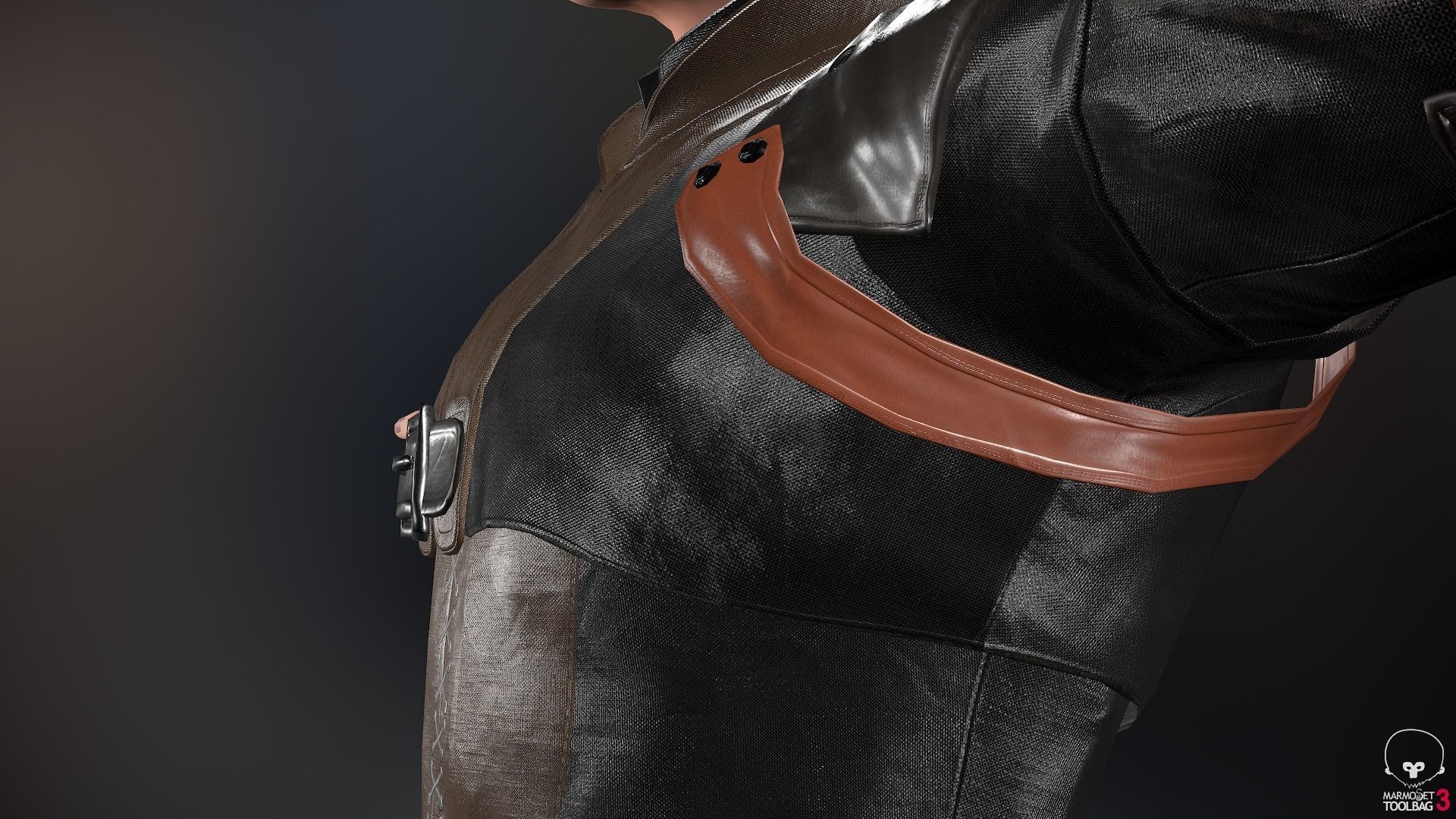 Male Medieval Outfit 1 Low-poly 3D model_13