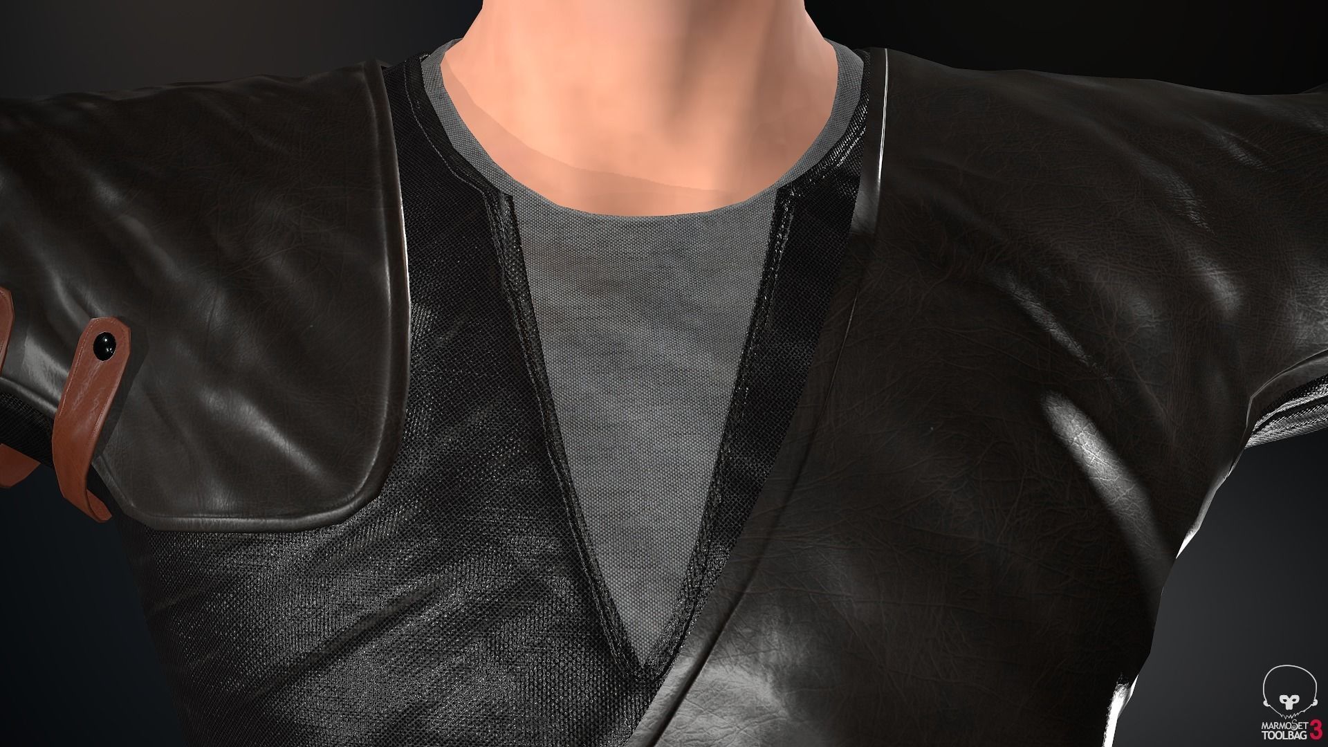 Male Assassin Outfit 2 Low-poly 3D model_26