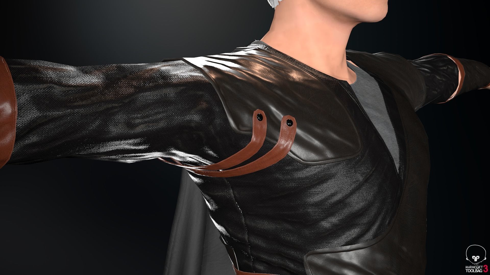 Male Assassin Outfit 2 Low-poly 3D model_27