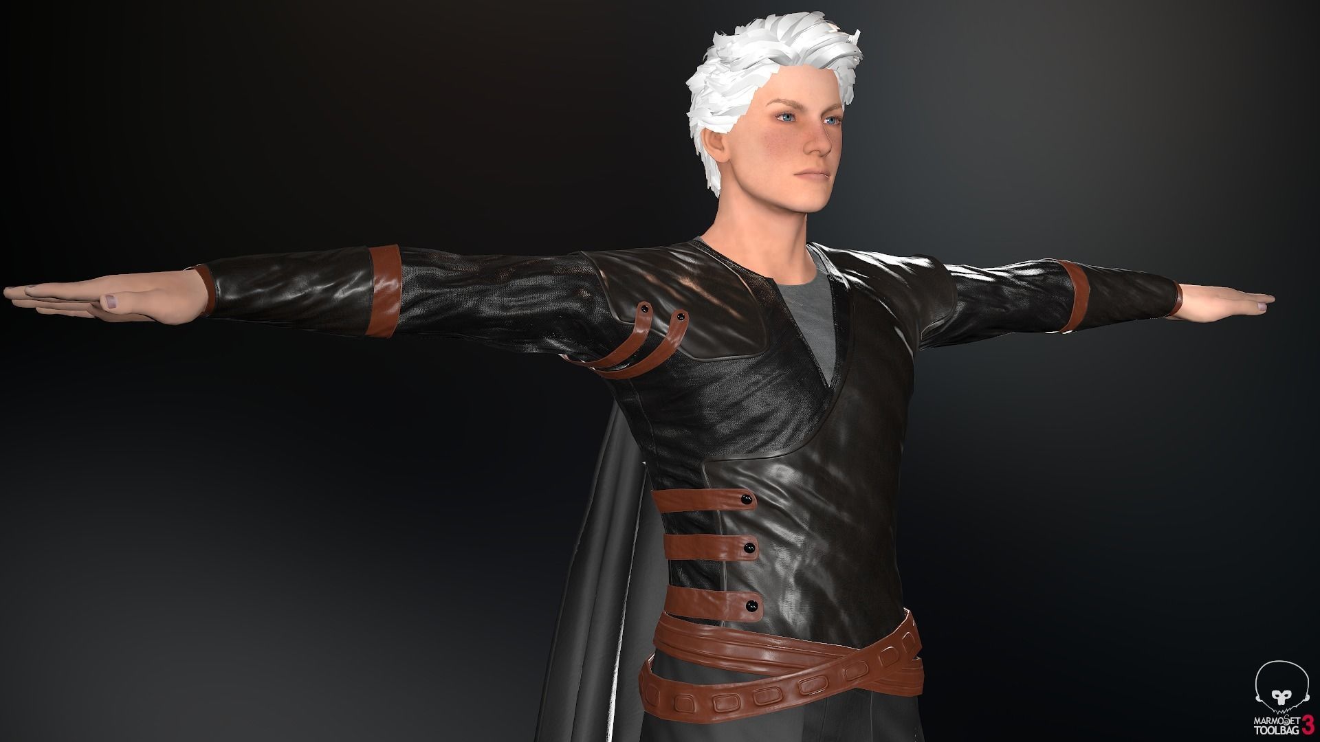 Male Assassin Outfit 2 Low-poly 3D model_24