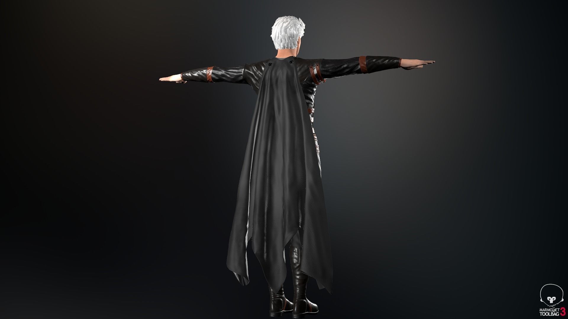 Male Assassin Outfit 2 Low-poly 3D model_21