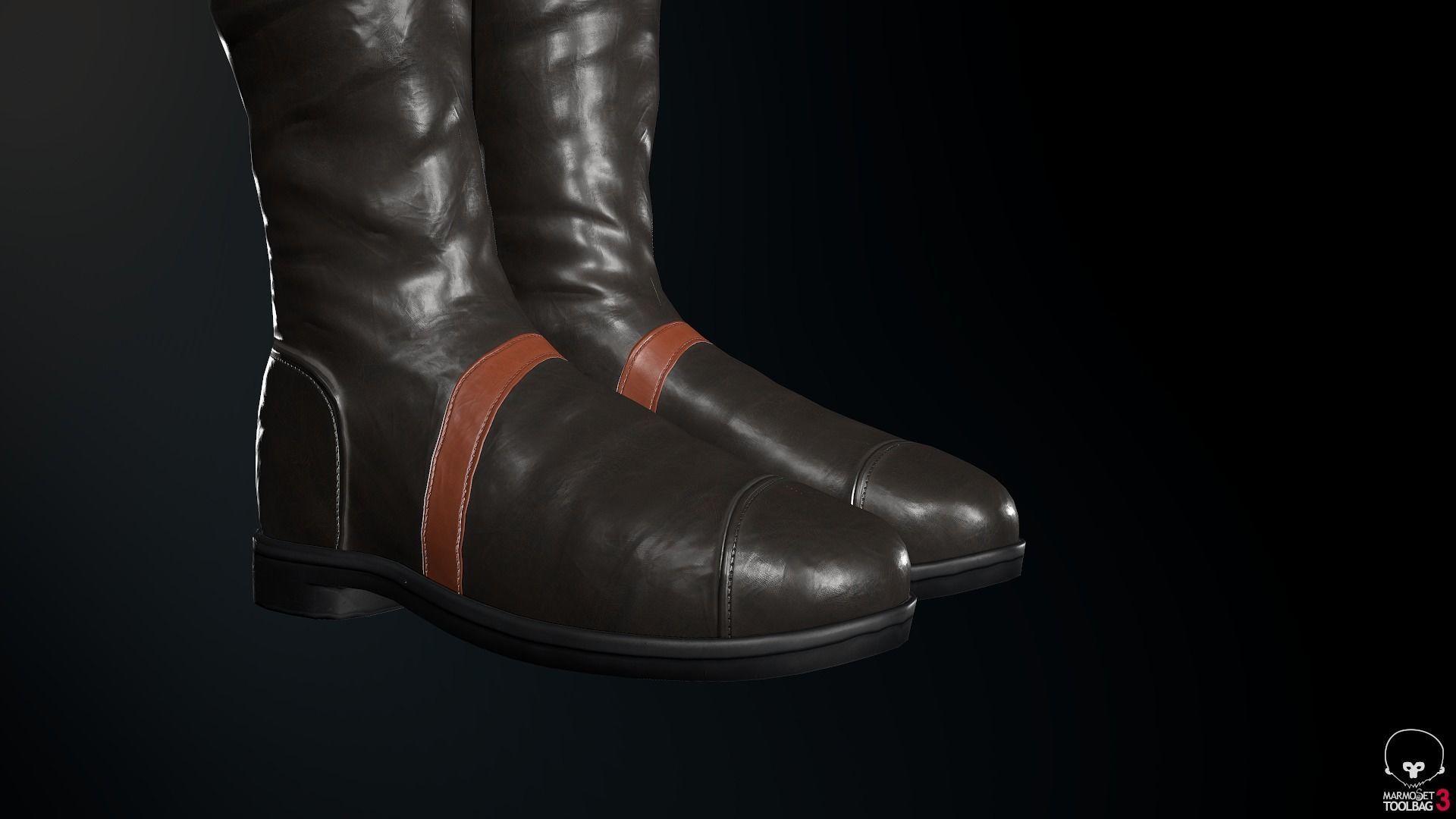 Male Assassin Outfit 2 Low-poly 3D model_64