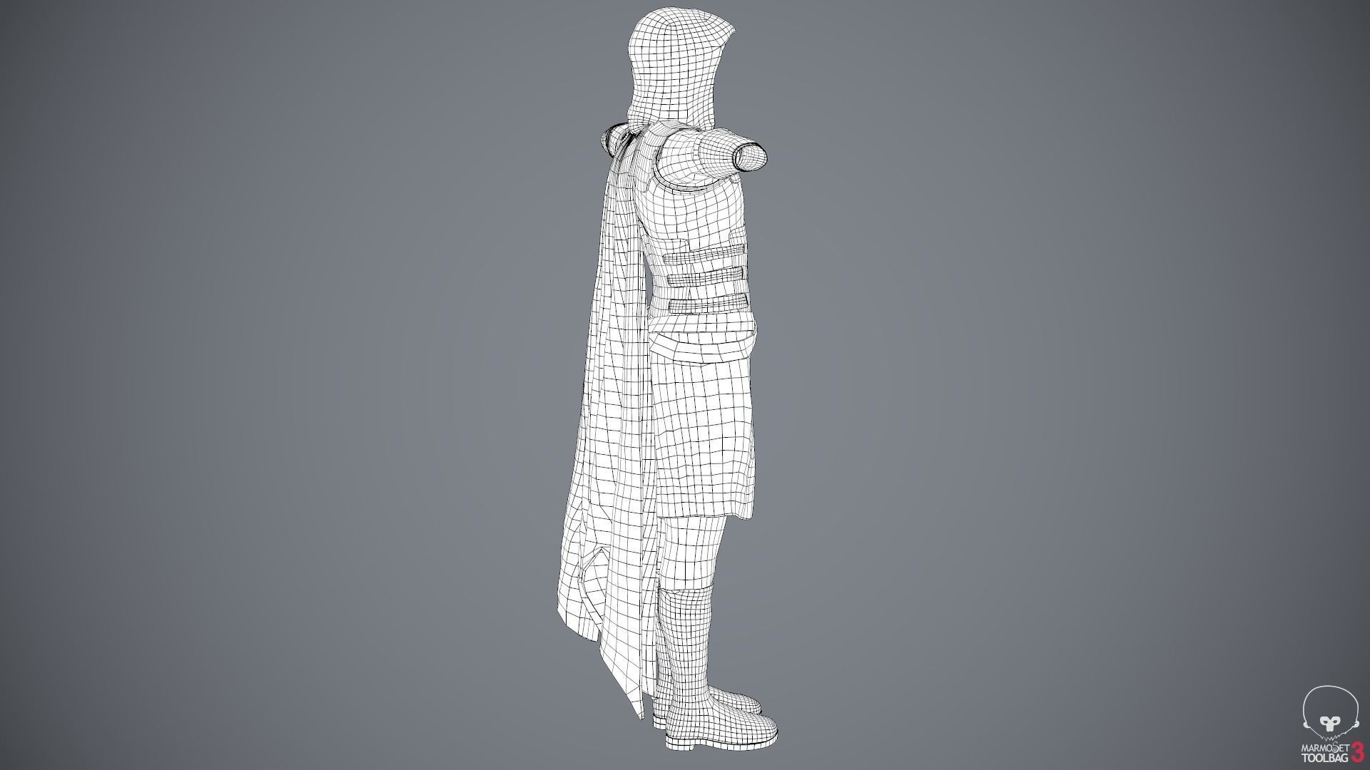 Male Assassin Outfit 2 Low-poly 3D model_77