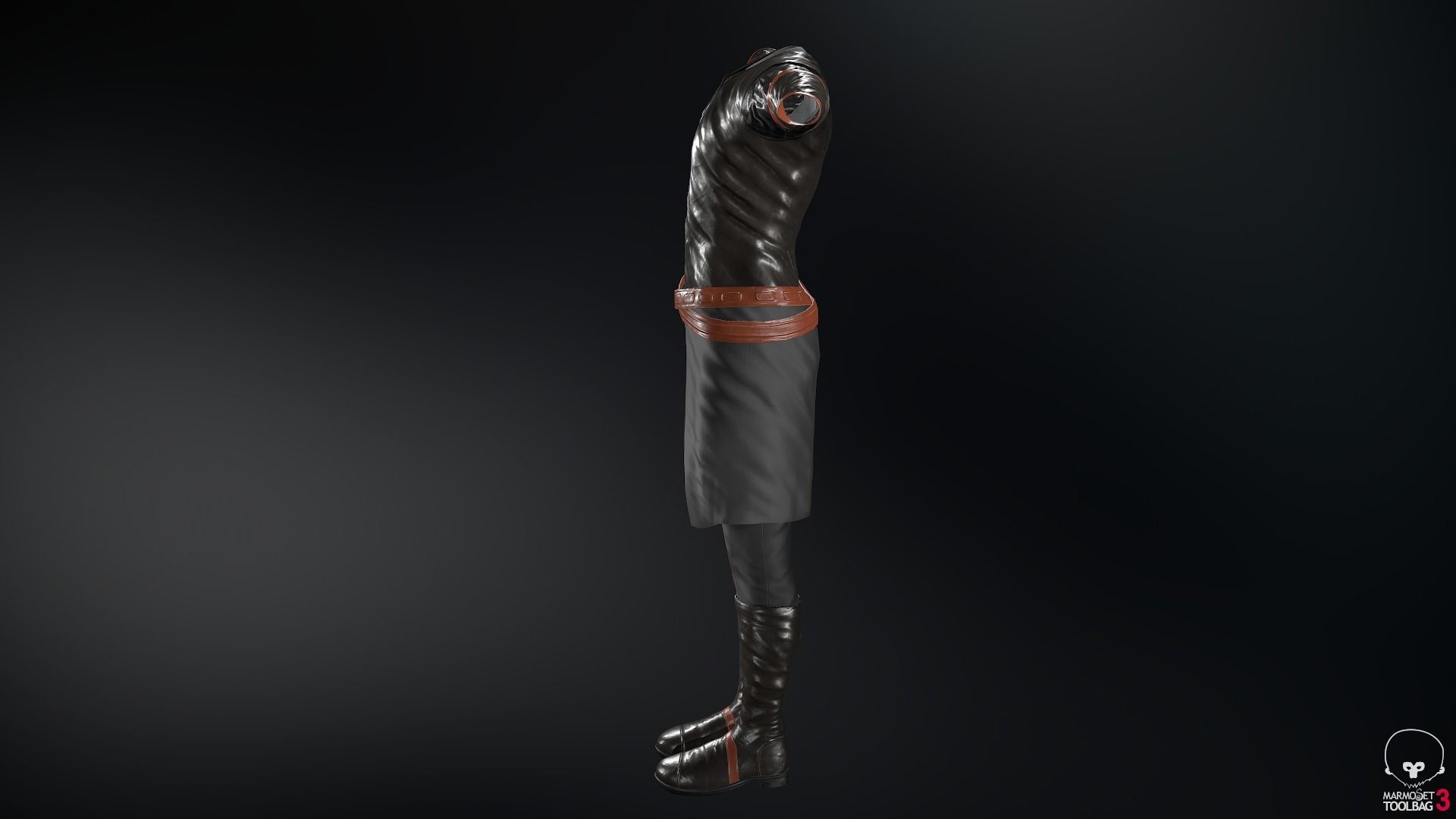 Male Assassin Outfit 2 Low-poly 3D model_73