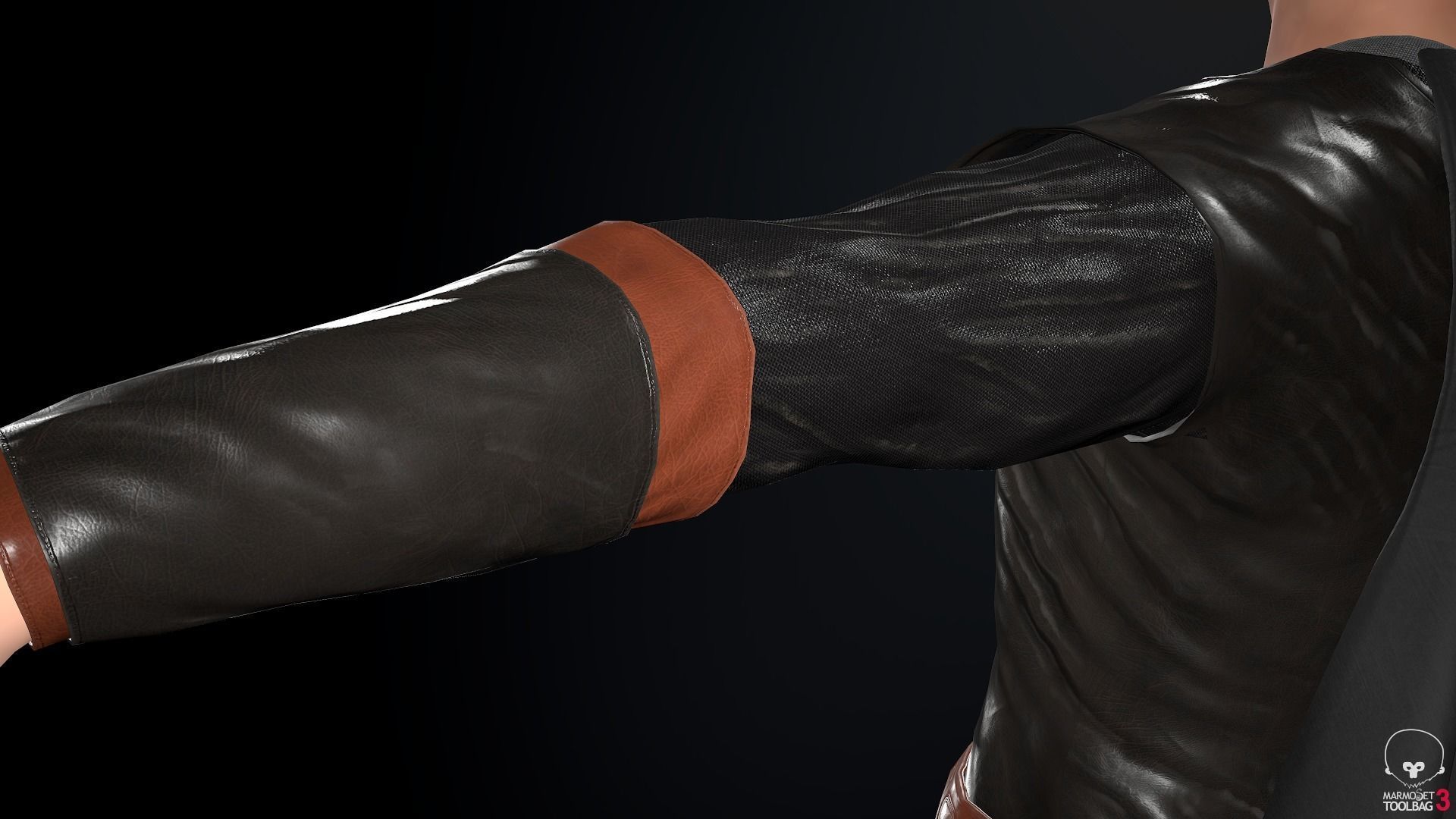 Male Assassin Outfit 2 Low-poly 3D model_44