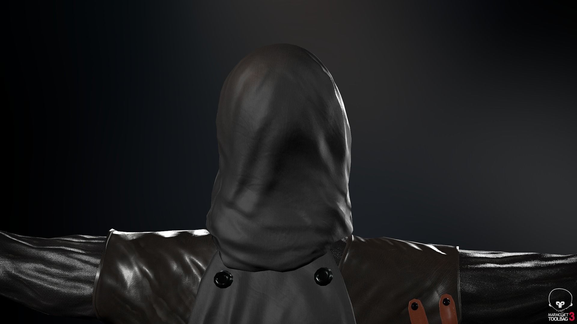 Male Assassin Outfit 2 Low-poly 3D model_11