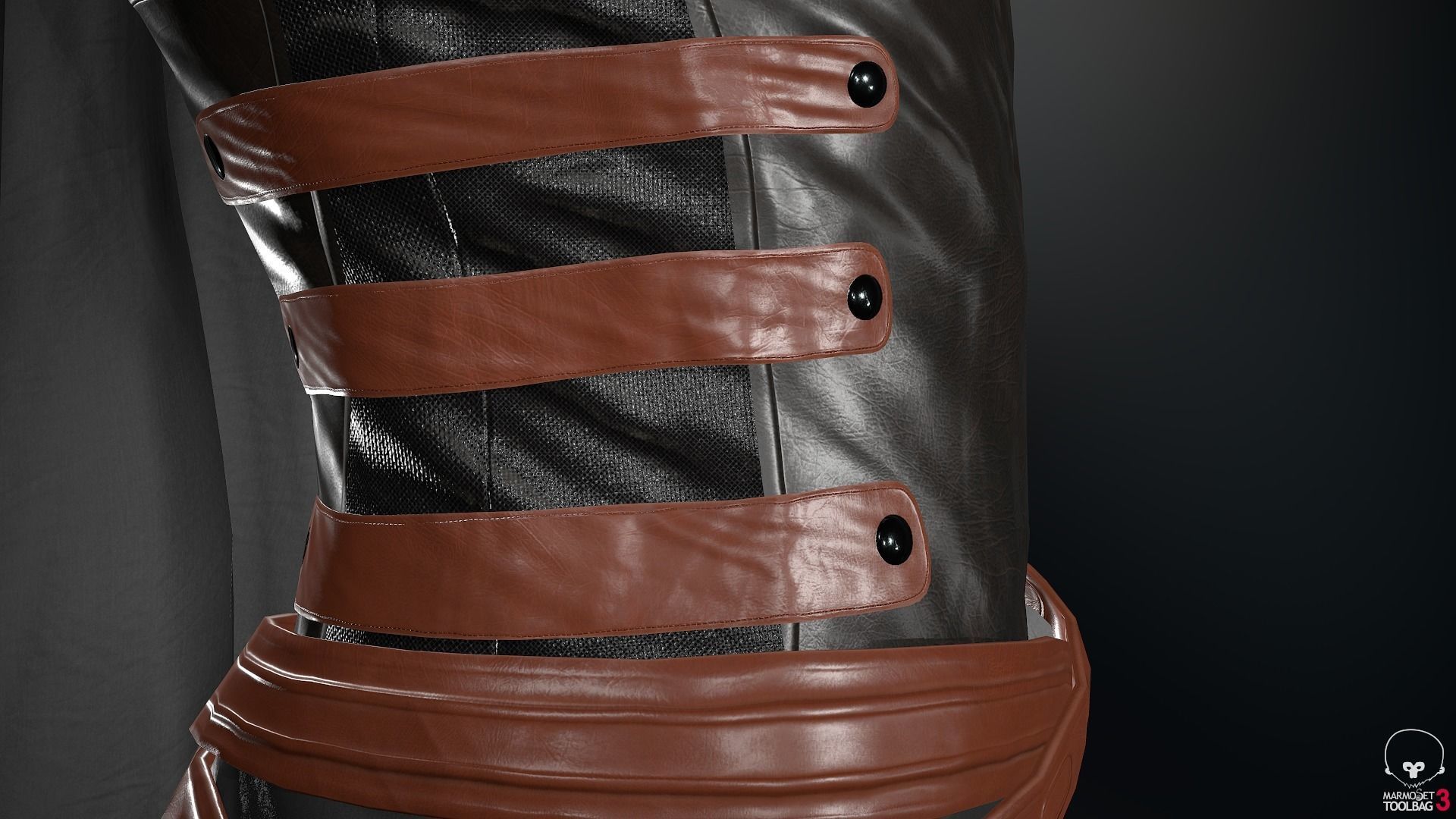 Male Assassin Outfit 2 Low-poly 3D model_38