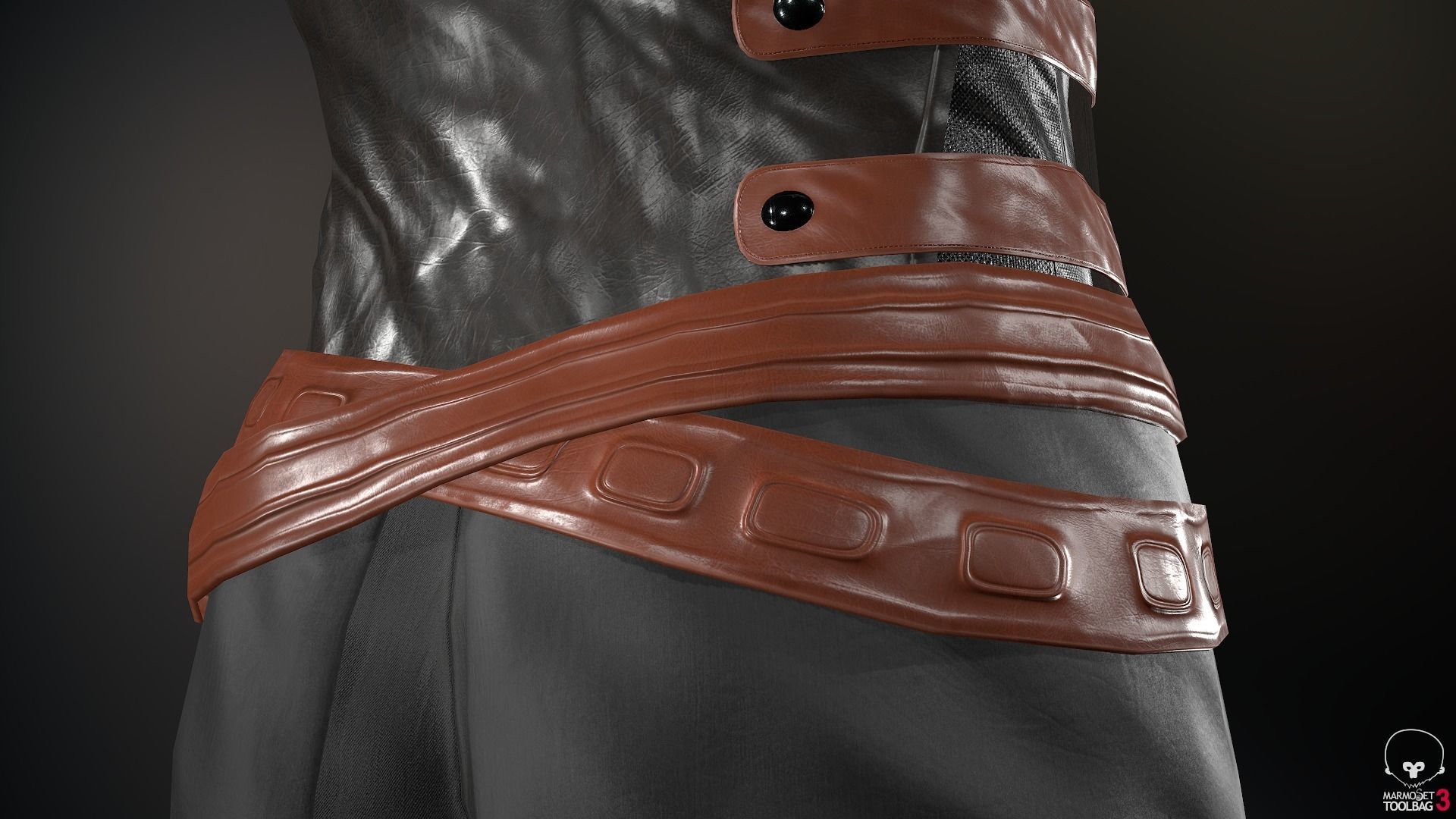 Male Assassin Outfit 2 Low-poly 3D model_52