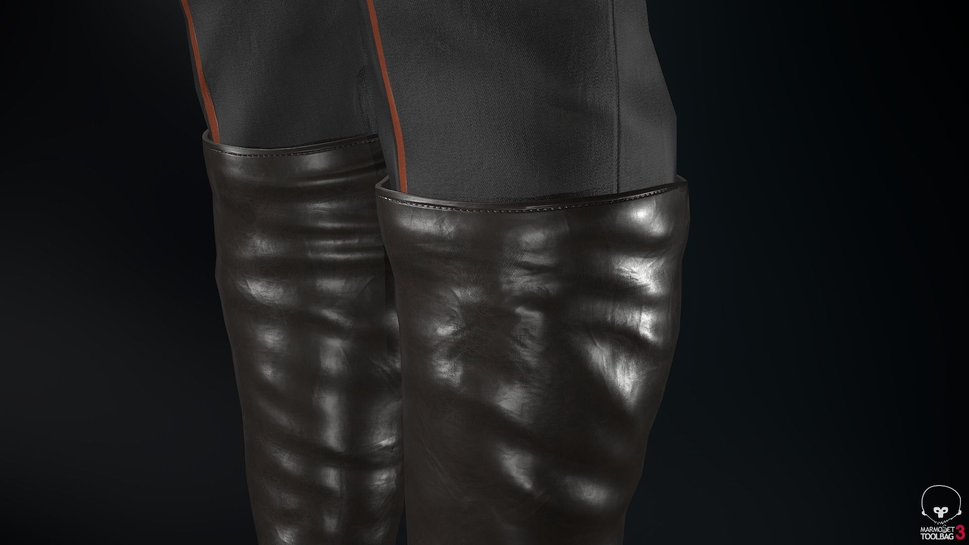 Male Assassin Outfit 2 Low-poly 3D model_60