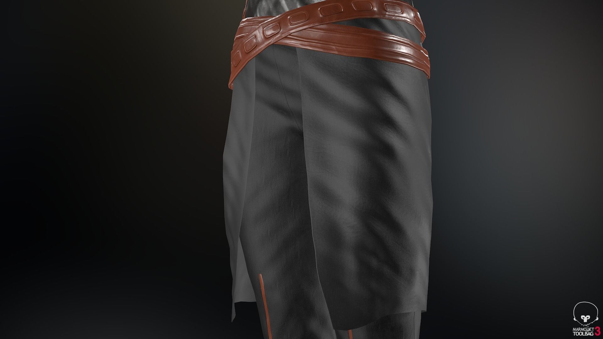 Male Assassin Outfit 2 Low-poly 3D model_55