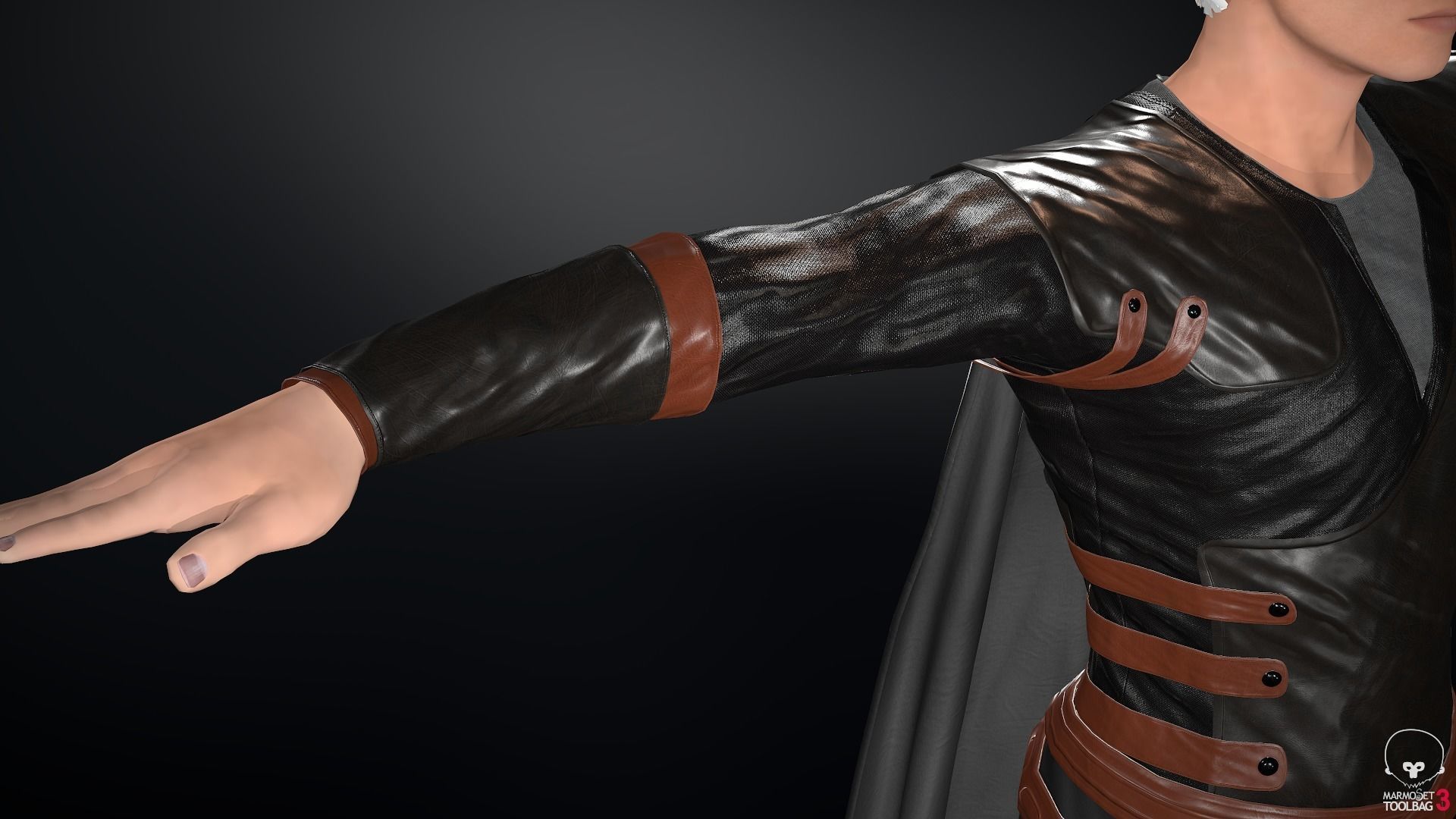 Male Assassin Outfit 2 Low-poly 3D model_32