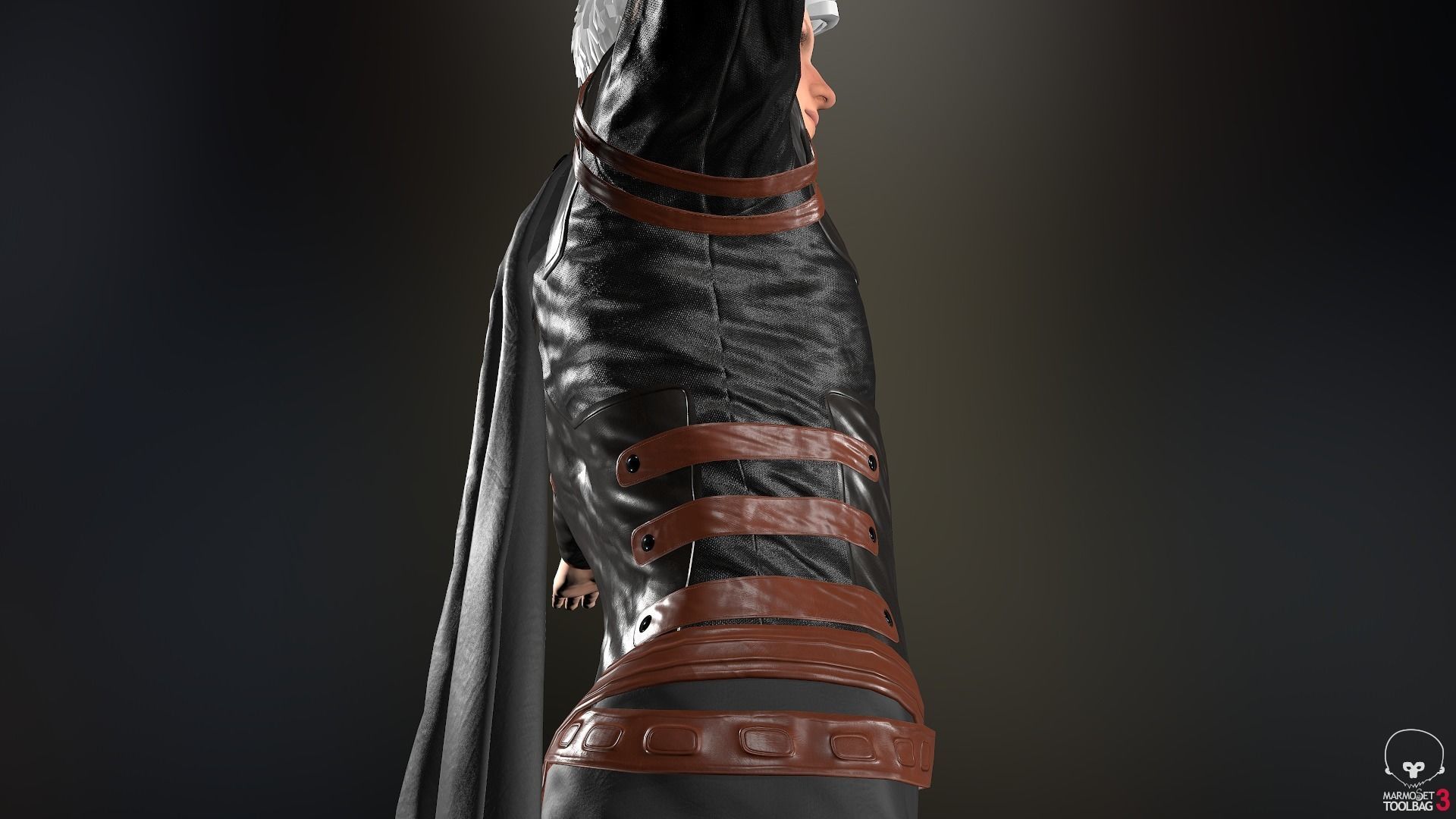 Male Assassin Outfit 2 Low-poly 3D model_31