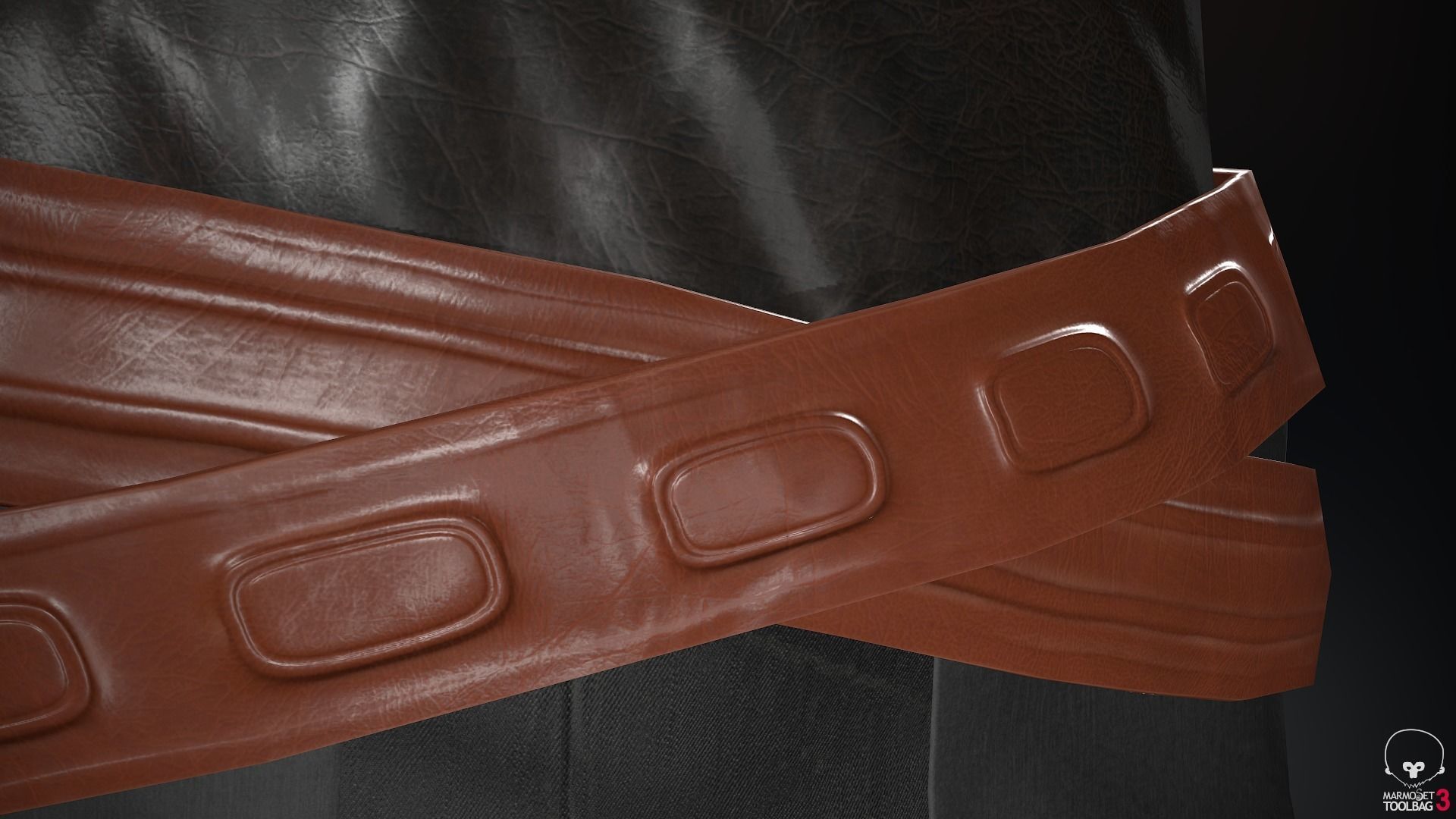 Male Assassin Outfit 2 Low-poly 3D model_40