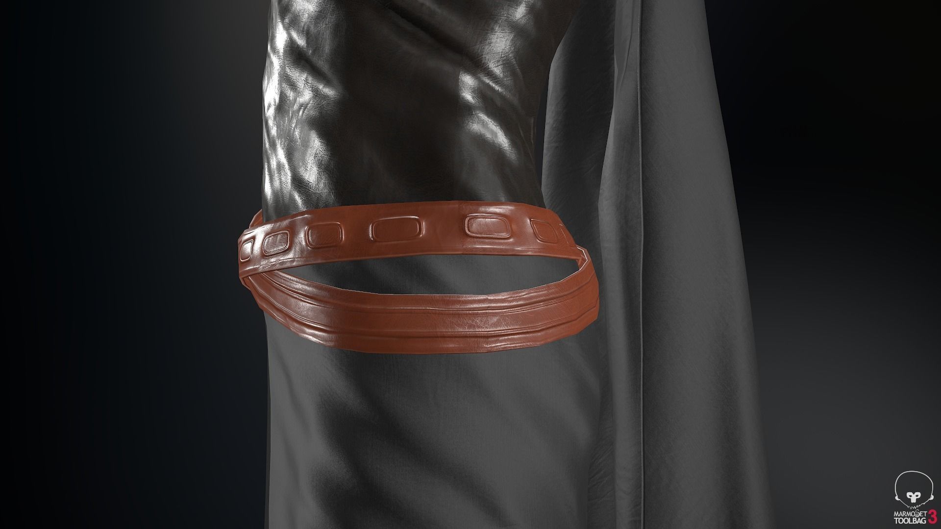 Male Assassin Outfit 2 Low-poly 3D model_43