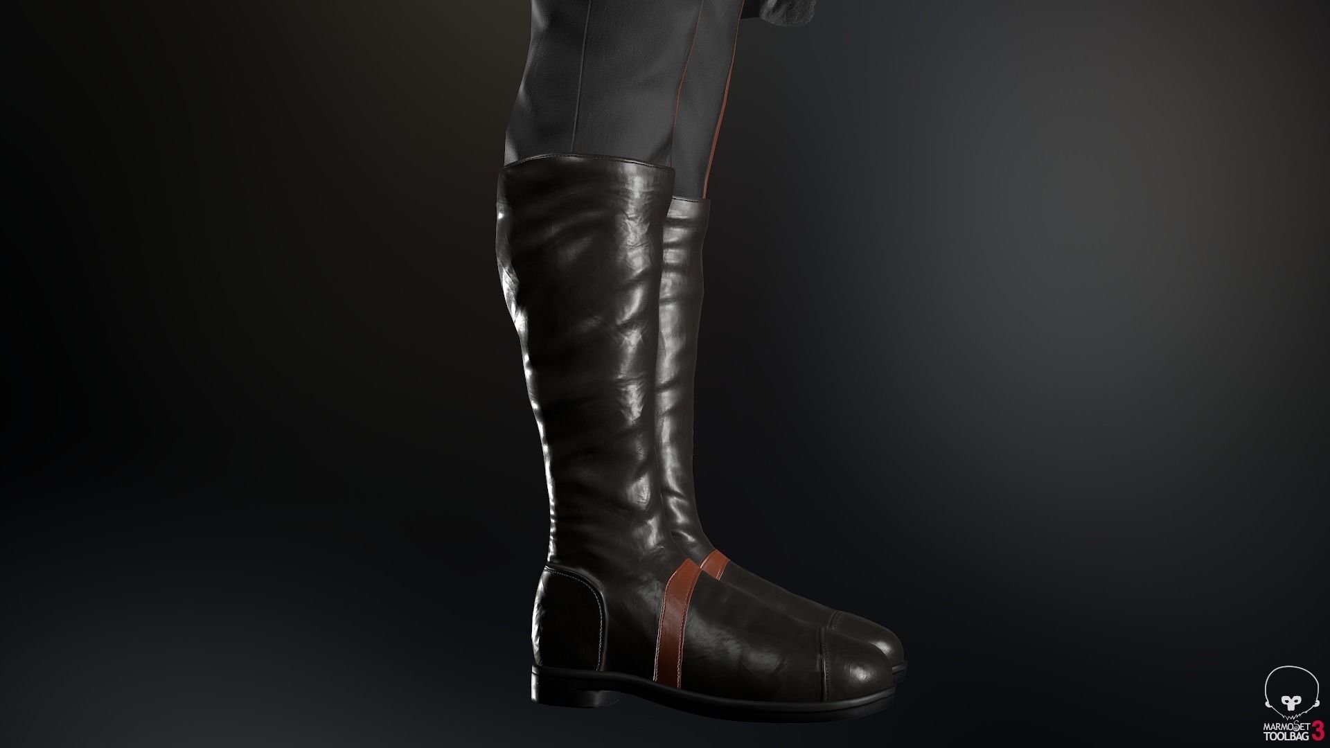 Male Assassin Outfit 2 Low-poly 3D model_57