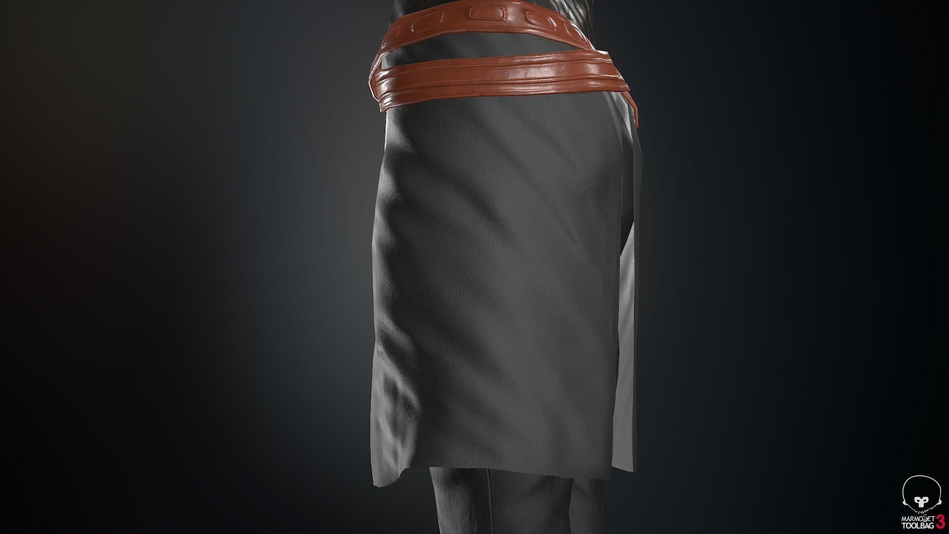 Male Assassin Outfit 2 Low-poly 3D model_54